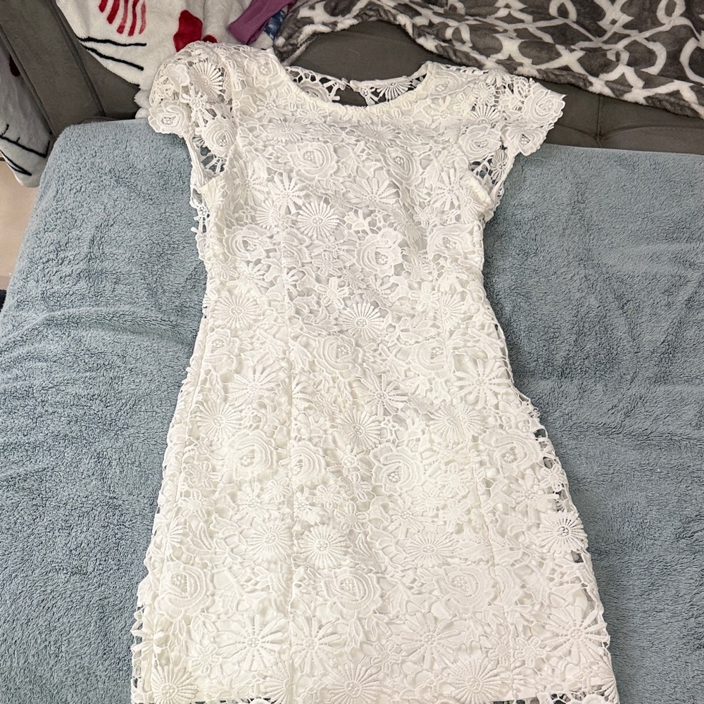 Lulu's White Lace Dress